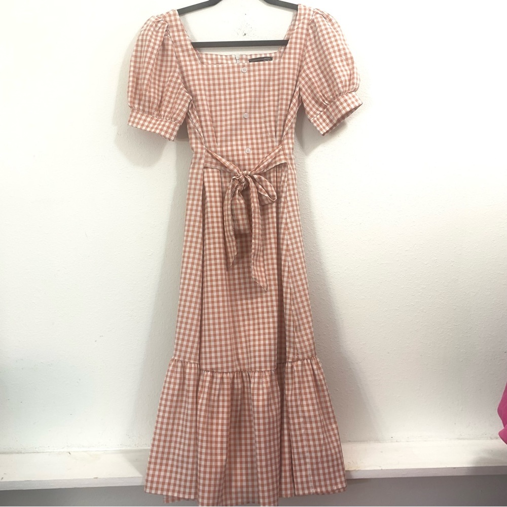 Dazy Short Sleeve Belted Midi length Dress Size Small